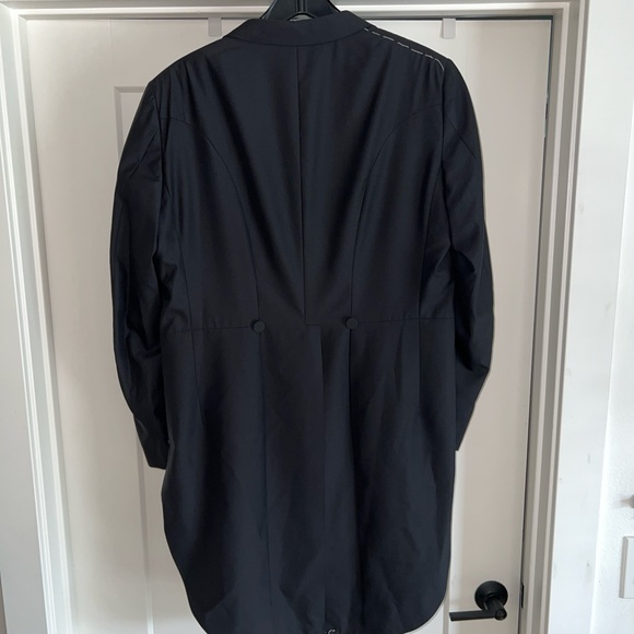 Ermenegildo Zegna Black Double Breasted Blazer w/ Elongated Tail - Picture 5 of 8